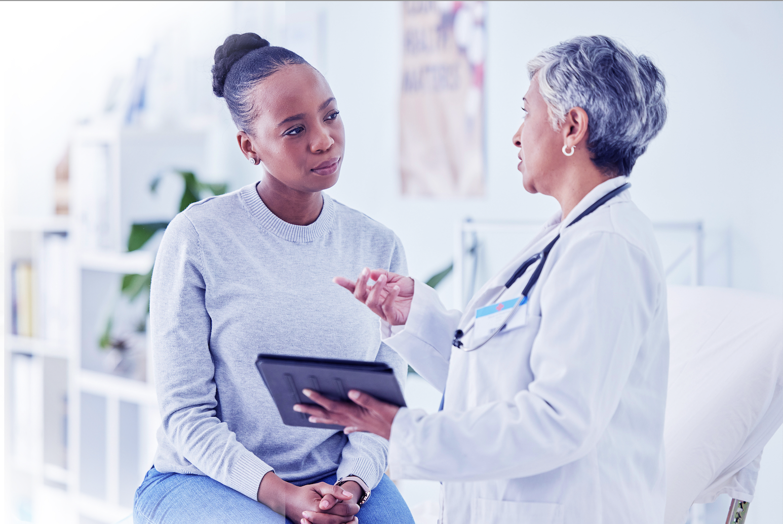 Patient and doctor in consultation